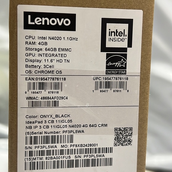 NEW open box-Lenovo IdeaPad 3 11 Chromebook Laptop, 11.6", 4GB RAM, 64GB storage - Picture 4 of 7